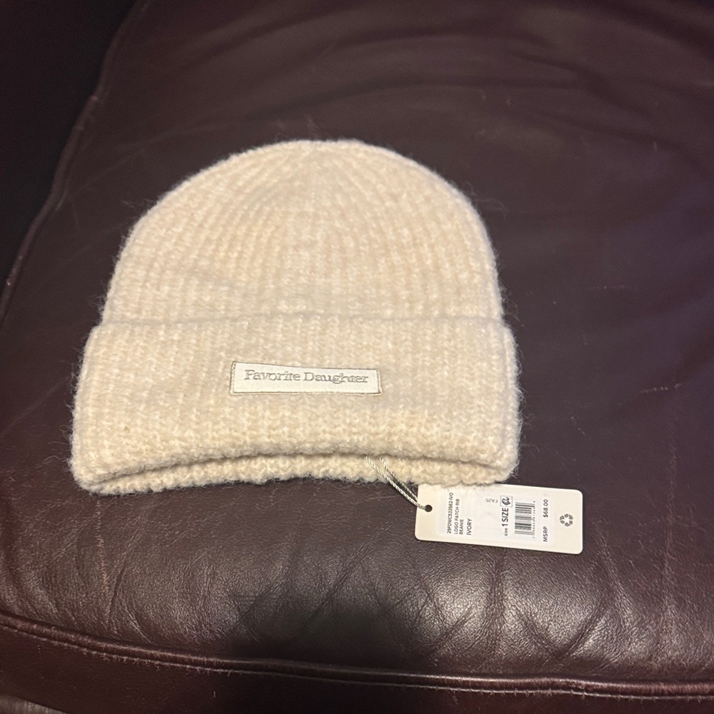 Favorite Daughter Ivory Knit Beanie